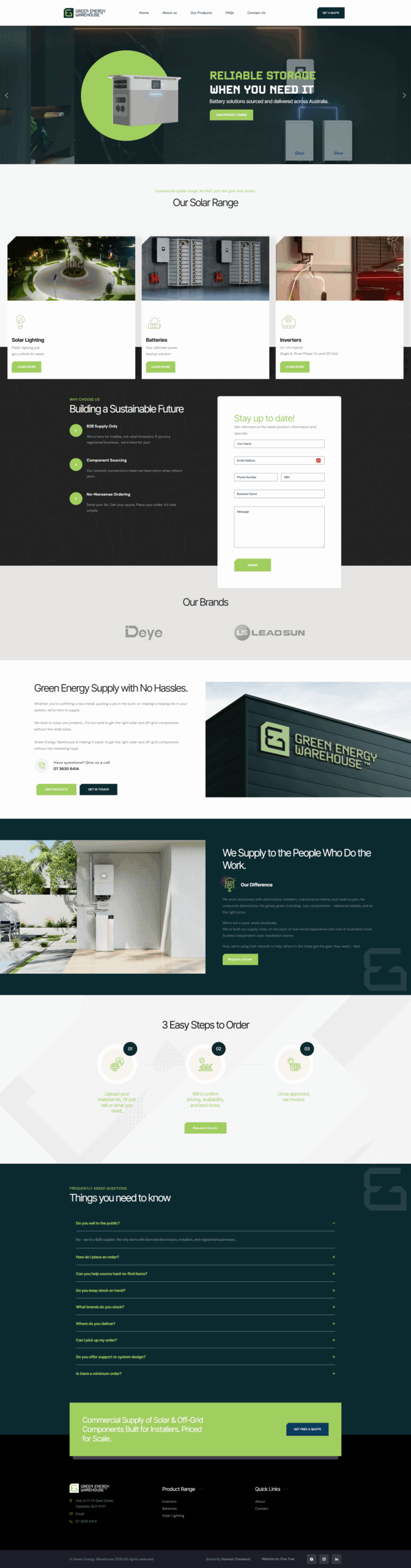 Green Energy Warehouse Website>